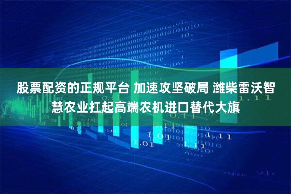股票配资的正规平台 加速攻坚破局 潍柴雷沃智慧农业扛起高端农机进口替代大旗